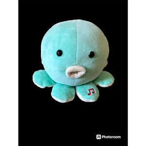 Octopus Unisex Cuddle Barn Plush Toy One Size Aqua White